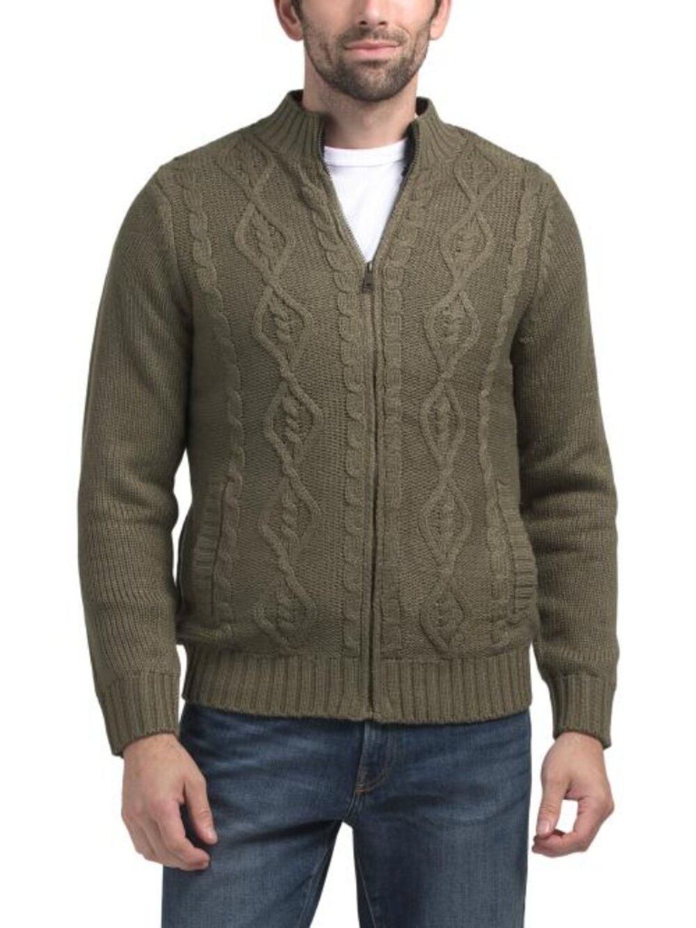 FRYE Cable Knit Soft Lined Sweater